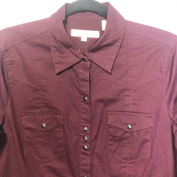 Stetson Long Sleeve Snap Button Shirt, size L - Picture 2 of 12